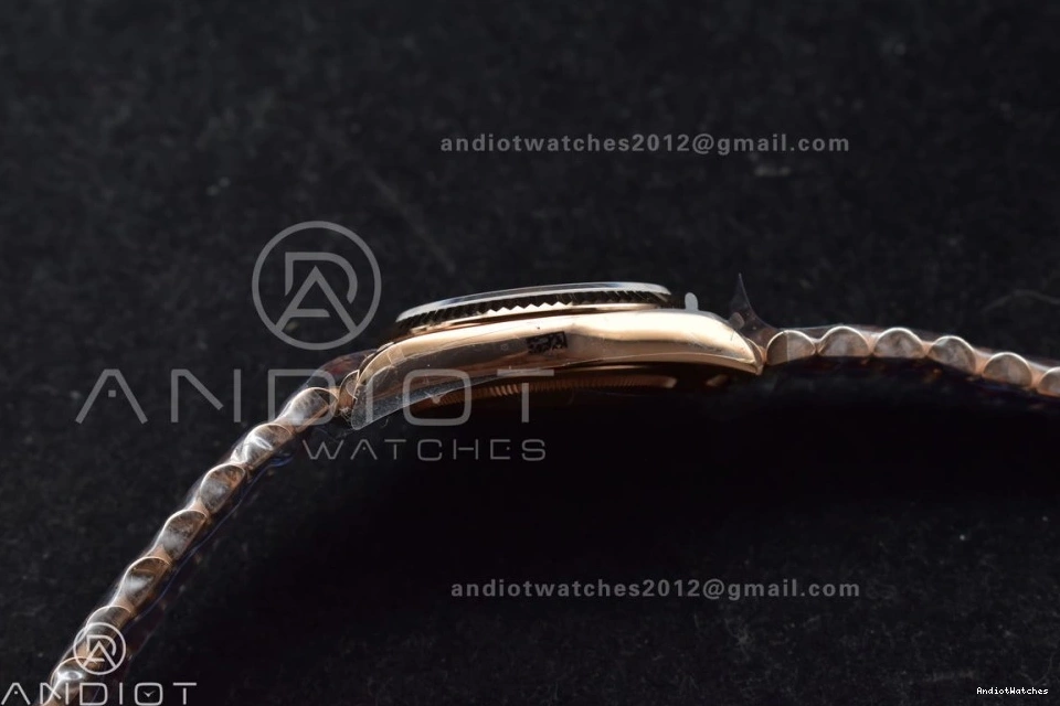 Diamond Square V5 Original DayDate RG (Gain Edition Dial Weight) President Best Steel 671 on 36 904L Grey with Bracelet vr3255 QF 0129